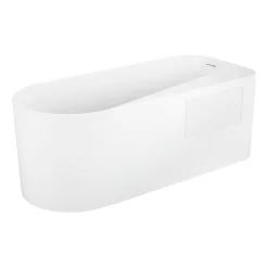 66" Dellway Freestanding Acrylic Tub With Deck -Home-Bathroom 482435 dellway bathtub white 66 left back MV110 scaled