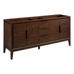 72" Aliso Teak Double Vanity - Java - Vanity Cabinet Only