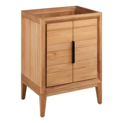 24" Aliso Teak Vanity For Rectangular Undermount Sink - Natural Teak -Home-Bathroom 482480 aliso vanity natural teak 24 angle MV60 1