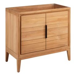 36" Aliso Teak Vanity With Rectangular Undermount Sink - Natural Teak -Home-Bathroom 482481 aliso vanity natural teak 36 angle MV60 1 scaled