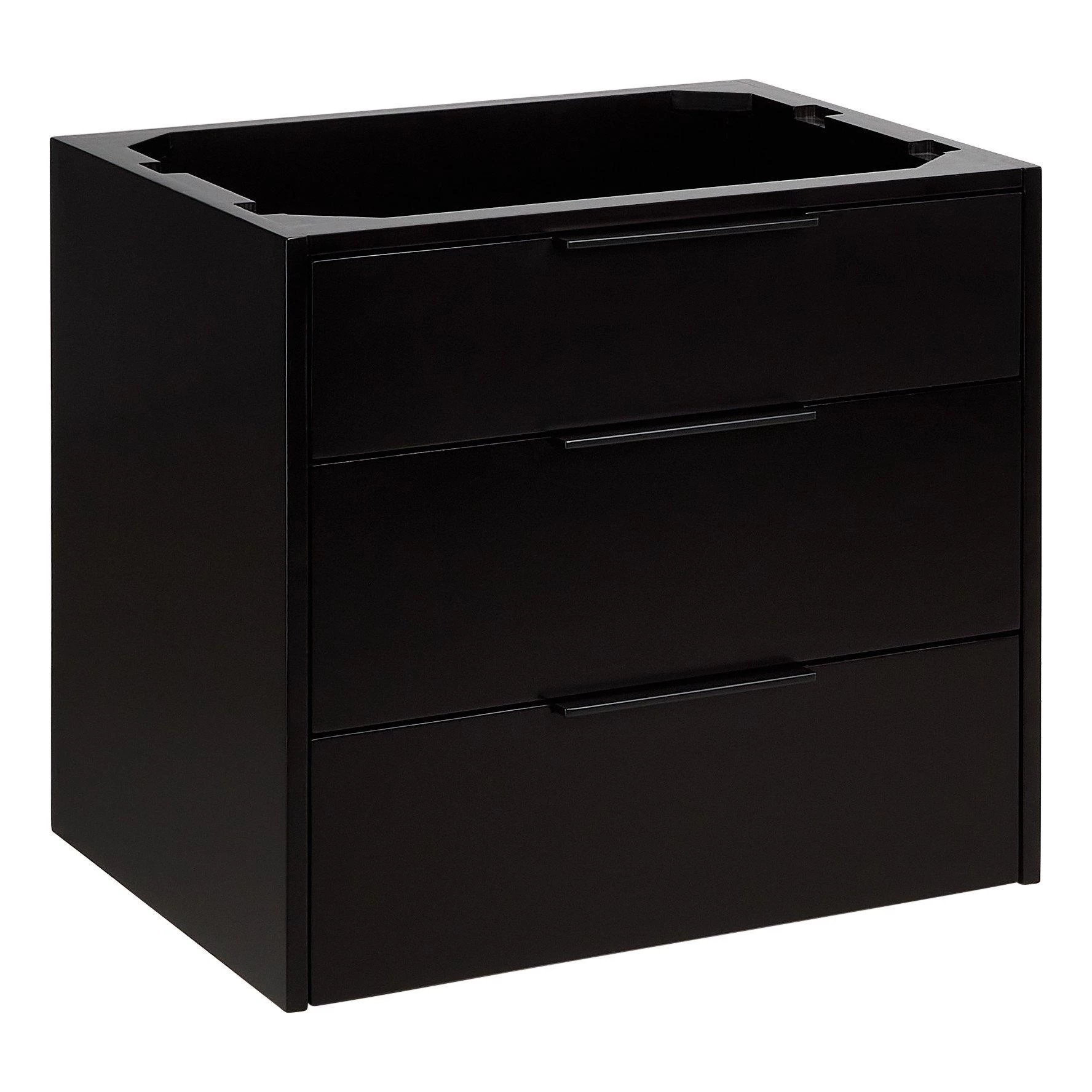 24" Dita Wall-Mount Vanity With Rectangular Undermount Sink - Black 4 24" Dita Wall-Mount Vanity With Rectangular Undermount Sink - Black - Image 4