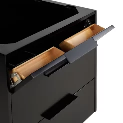 24" Dita Wall-Mount Vanity With Undermount Sink - Black -Home-Bathroom 482858 dita vanity black 24 drawer Detail190 1 scaled