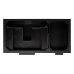 42" Dita Wall-Mount Vanity With Left Offset Rectangular Undermount Sink - Black -Home-Bathroom 482865 dita vanity black 42 top MV90 1 scaled