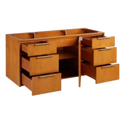 48" Dita Wall-Mount Vanity With Rectangular Undermount Sink - Honey Oak -Home-Bathroom 482866 dita vanity honey oak 48 open MV70 1 scaled