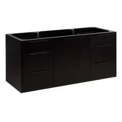 48" Dita Wall-Mount Vanity With Rectangular Undermount Sink - Black -Home-Bathroom 482867 dita vanity black 48 angle MV60 2 scaled