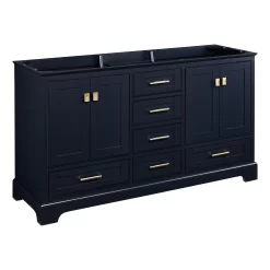 60" Quen Double Vanity With Rectangular Undermount Sinks - Midnight Navy Blue -Home-Bathroom 482900 quen vanity midnight navy blue 60 angle MV60 1 scaled