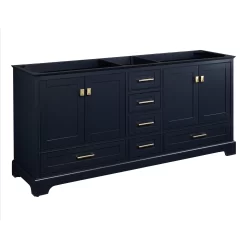 72" Quen Vanity - Midnight Navy Blue - Vanity Cabinet Only