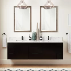 72" Dita Wall-Mount Double Vanity With Rectangular Undermount Sinks - Black -Home-Bathroom 483236 dita vanity black 72 CM RUMB single Beauty10 scaled