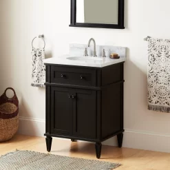 24" Elmdale Vanity With Undermount Sink - Charcoal Black