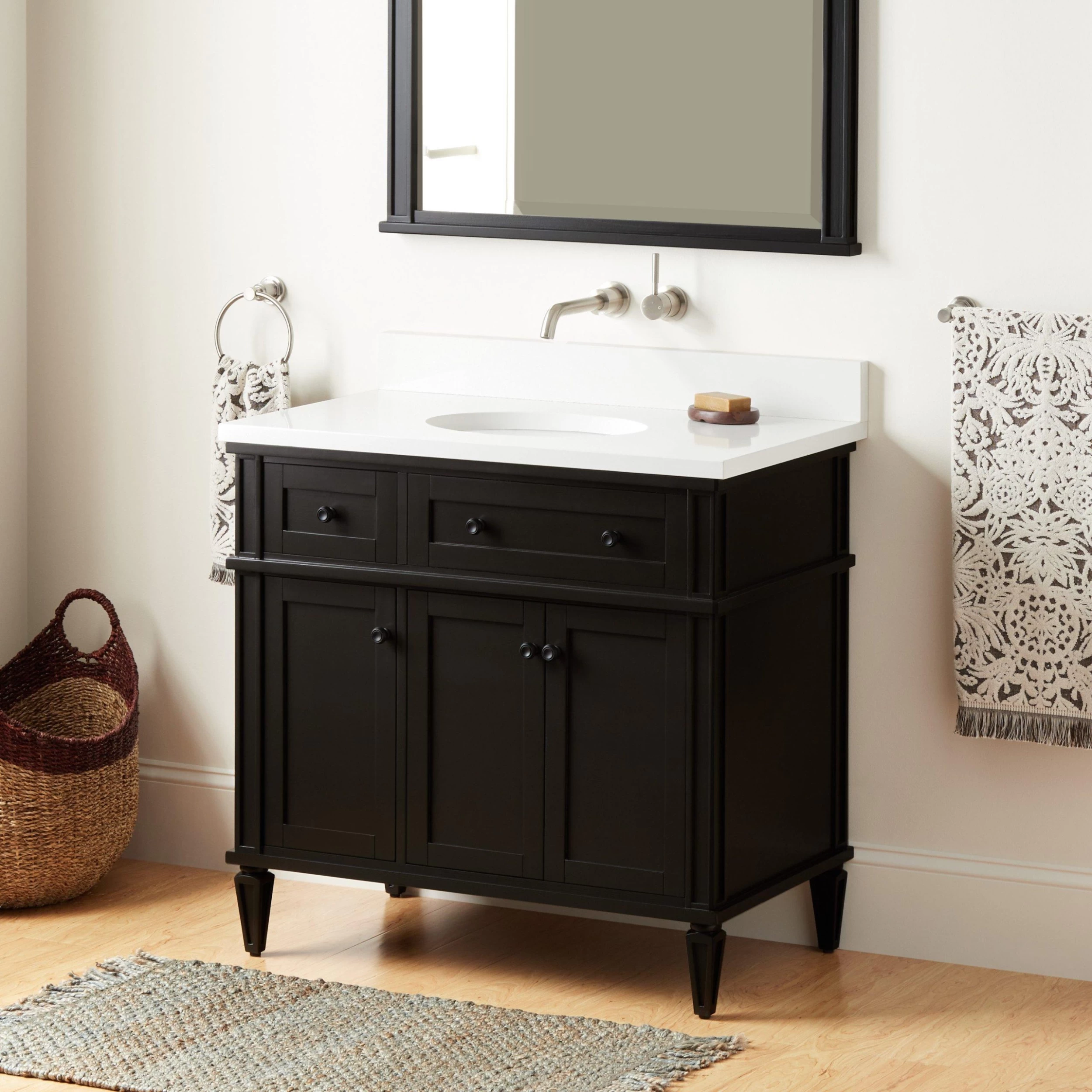 36" Elmdale Vanity With Undermount Sink - Charcoal Black 2 36" Elmdale Vanity With Undermount Sink - Charcoal Black - Image 2