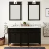 60" Elmdale Double Vanity With Undermount Sinks - Charcoal Black