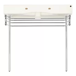 34" Burleson Porcelain Console Sink With Brass Stand -Home-Bathroom 483607 burleson console stand CP 34 back MV80 scaled