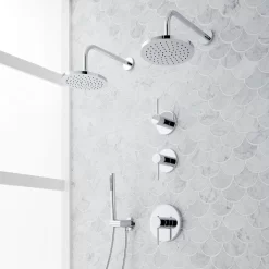 Lexia Thermostatic Shower System With Dual Showerheads And Hand Shower 13 Lexia Thermostatic Shower System With Dual Showerheads And Hand Shower -Home-Bathroom 483776 lexia thermo shower system CP Beauty10