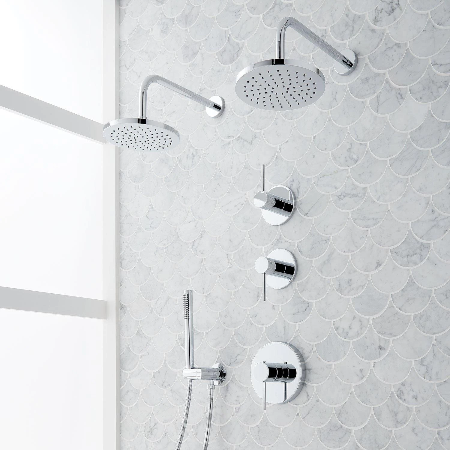 Lexia Thermostatic Shower System With Dual Showerheads And Hand Shower 3 Lexia Thermostatic Shower System With Dual Showerheads And Hand Shower - Image 3