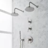 Lexia Thermostatic Shower System With Dual Showerheads And Hand Shower
