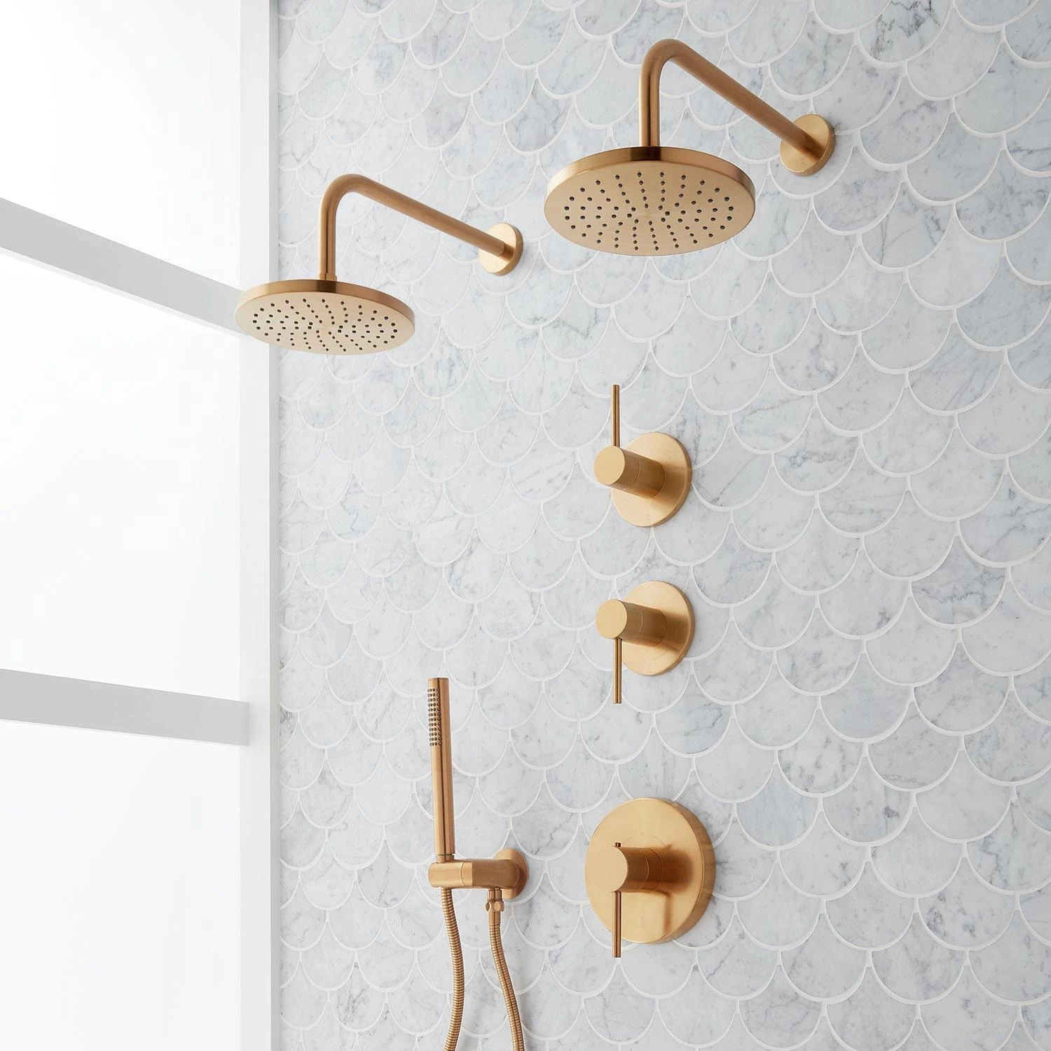 Lexia Thermostatic Shower System With Dual Showerheads And Hand Shower 2 Lexia Thermostatic Shower System With Dual Showerheads And Hand Shower - Image 2