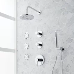 Lexia Thermostatic Shower System With 3 Body Sprays And Hand Shower -Home-Bathroom 483784 lexia thermo shower system CP Beauty10 scaled