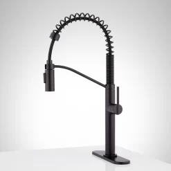 Eiler Single-Hole Kitchen Faucet With Pull-Down Spring Spout And Deck Plate -Home-Bathroom 484067 eiler kitchen faucet dp MB side Beauty20 scaled