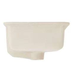 Destin Narrow Rectangular Undermount Bathroom Sink - White -Home-Bathroom 484567 destin lav sink white side MV80