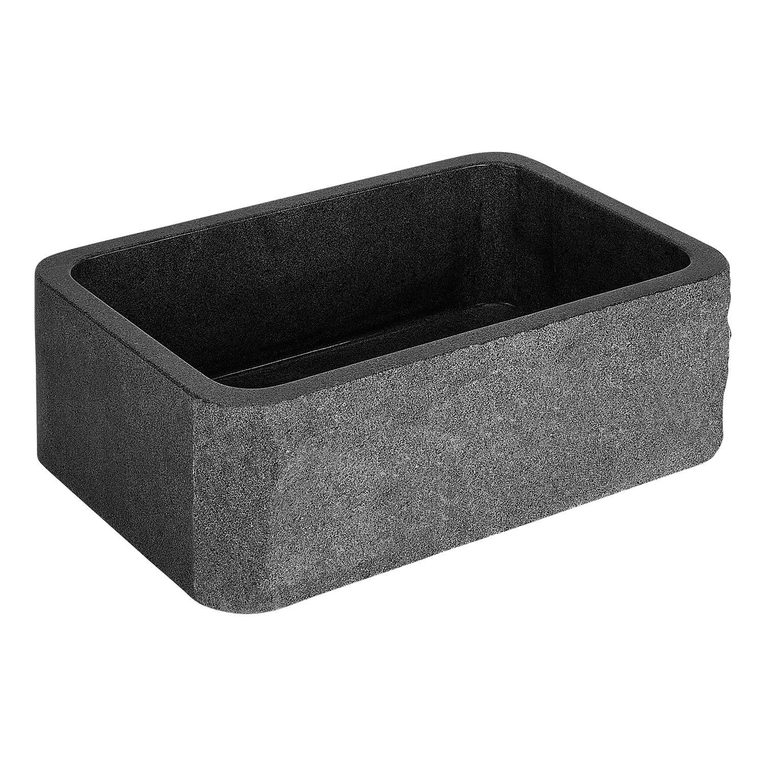 30" Finbrook Chiseled Granite Farmhouse Sink - Black 2 30" Finbrook Chiseled Granite Farmhouse Sink - Black - Image 2