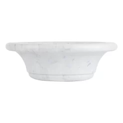 Rue Curved Marble Vessel Sink - Carrara -Home-Bathroom 484613 rue vessel sink CM front MV70