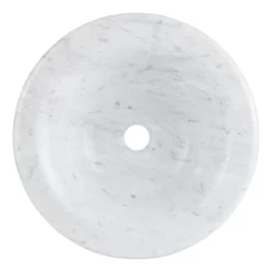 Rue Curved Marble Vessel Sink - Carrara -Home-Bathroom 484613 rue vessel sink CM top MV100