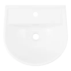 Lanken Mini Porcelain Wall Mount Sink -Home-Bathroom 484629 lanken wall sink white single hole top MV100
