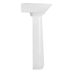 Lanken Mini Porcelain Pedestal Sink -Home-Bathroom 484640 lanken pedestal sink white centerset side MV80