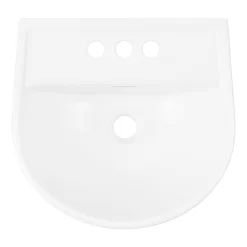 Lanken Mini Porcelain Pedestal Sink -Home-Bathroom 484640 lanken pedestal sink white centerset top MV100