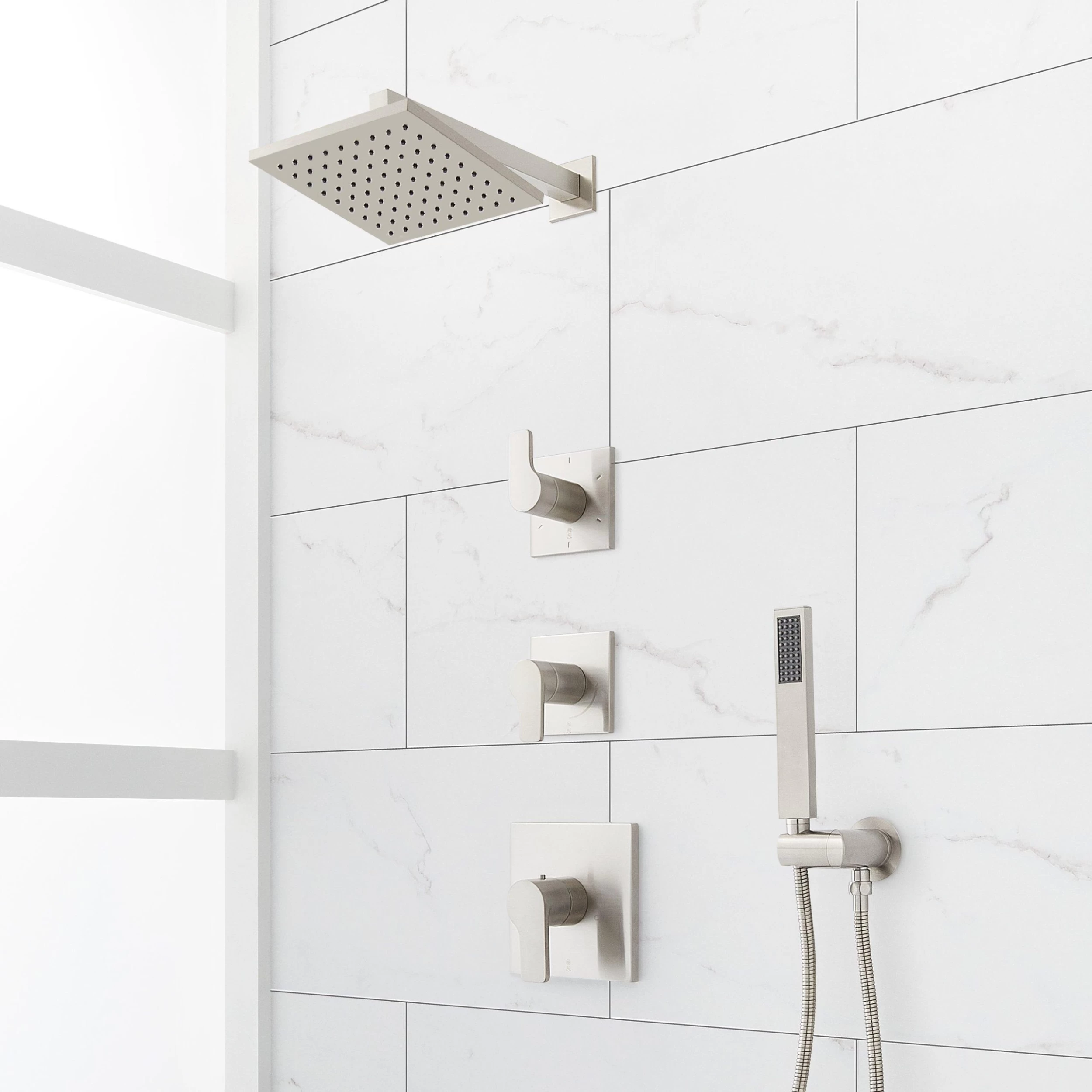 Hibiscus Thermostatic Shower System With Hand Shower 1 Hibiscus Thermostatic Shower System With Hand Shower