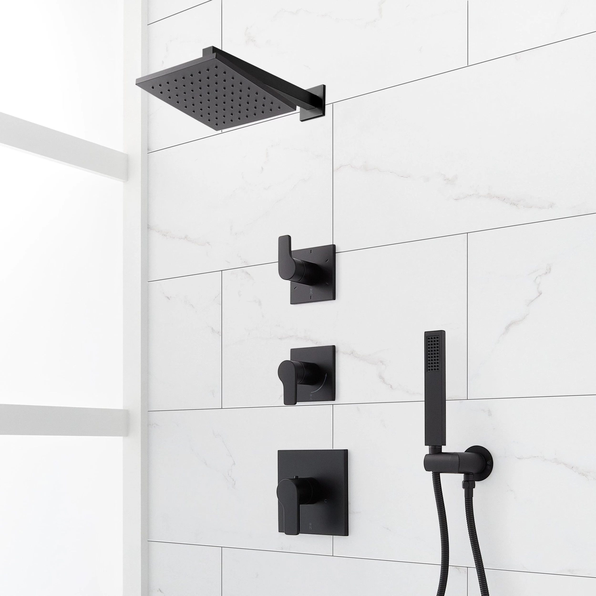 Hibiscus Thermostatic Shower System With Hand Shower 3 Hibiscus Thermostatic Shower System With Hand Shower - Image 3