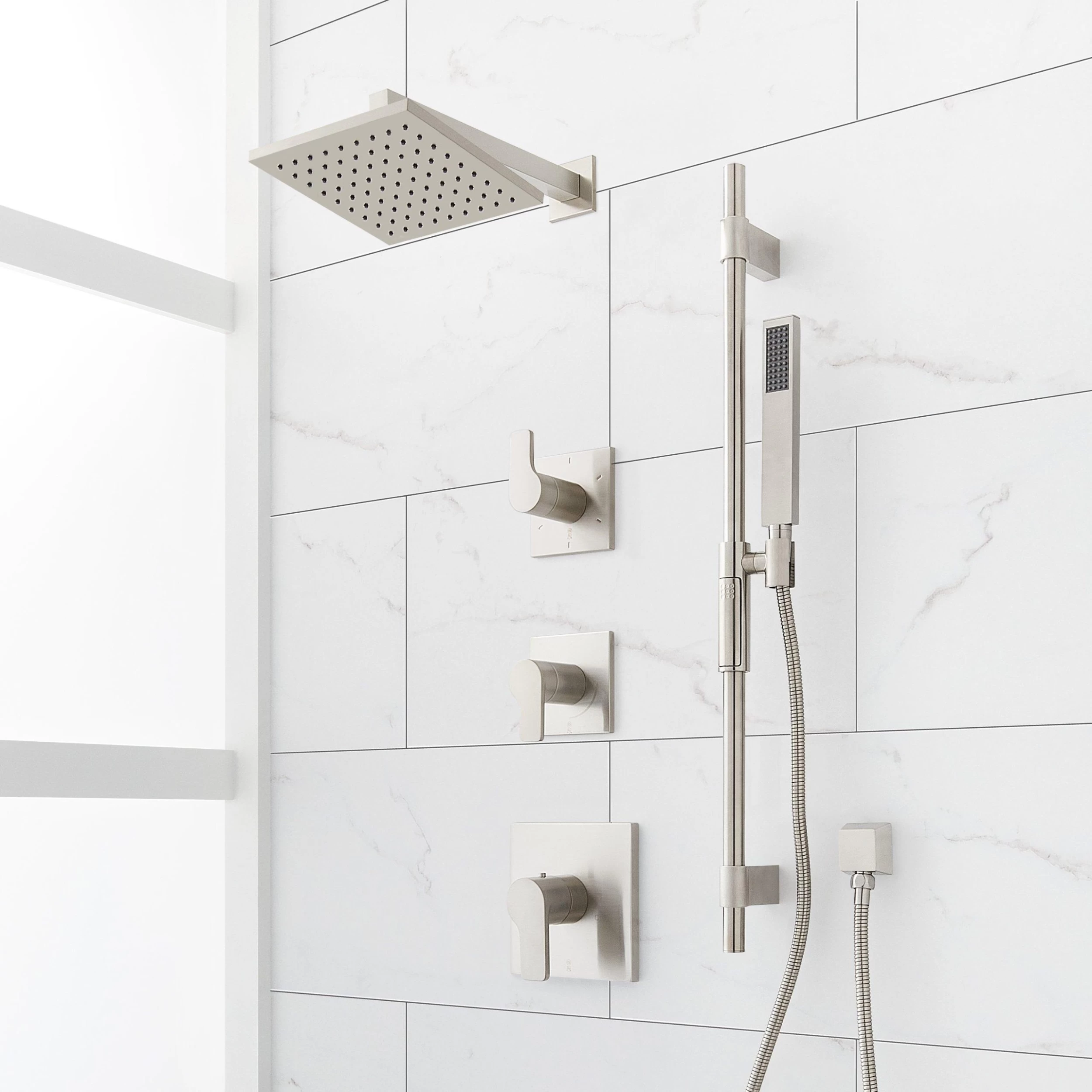 Hibiscus Thermostatic Shower System With Slide Bar And Hand Shower 1 Hibiscus Thermostatic Shower System With Slide Bar And Hand Shower