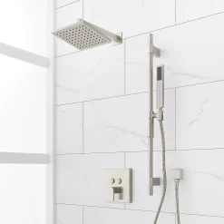 Hibiscus Simple Select Shower System With Slide Bar And Hand Shower