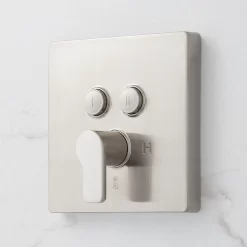 Hibiscus Simple Select Shower System With Slide Bar And Hand Shower -Home-Bathroom 484714 hibiscus simple select shower system BN trim MV60