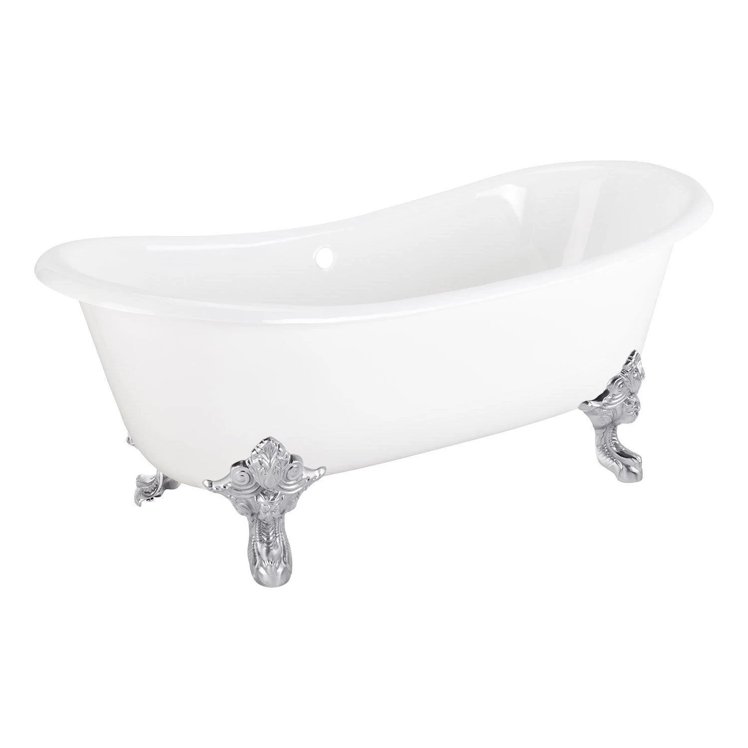 67" Lena Cast Iron Clawfoot Tub - Continuous Rolled Rim - Monarch Feet 7 67" Lena Cast Iron Clawfoot Tub - Continuous Rolled Rim - Monarch Feet - Image 7