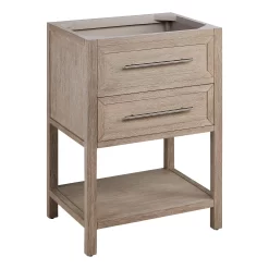 24" Robertson Console Vanity With Rectangular Undermount Sink - Brushed White -Home-Bathroom 484770 robertson vanity brushed white 24 angle MV60 2