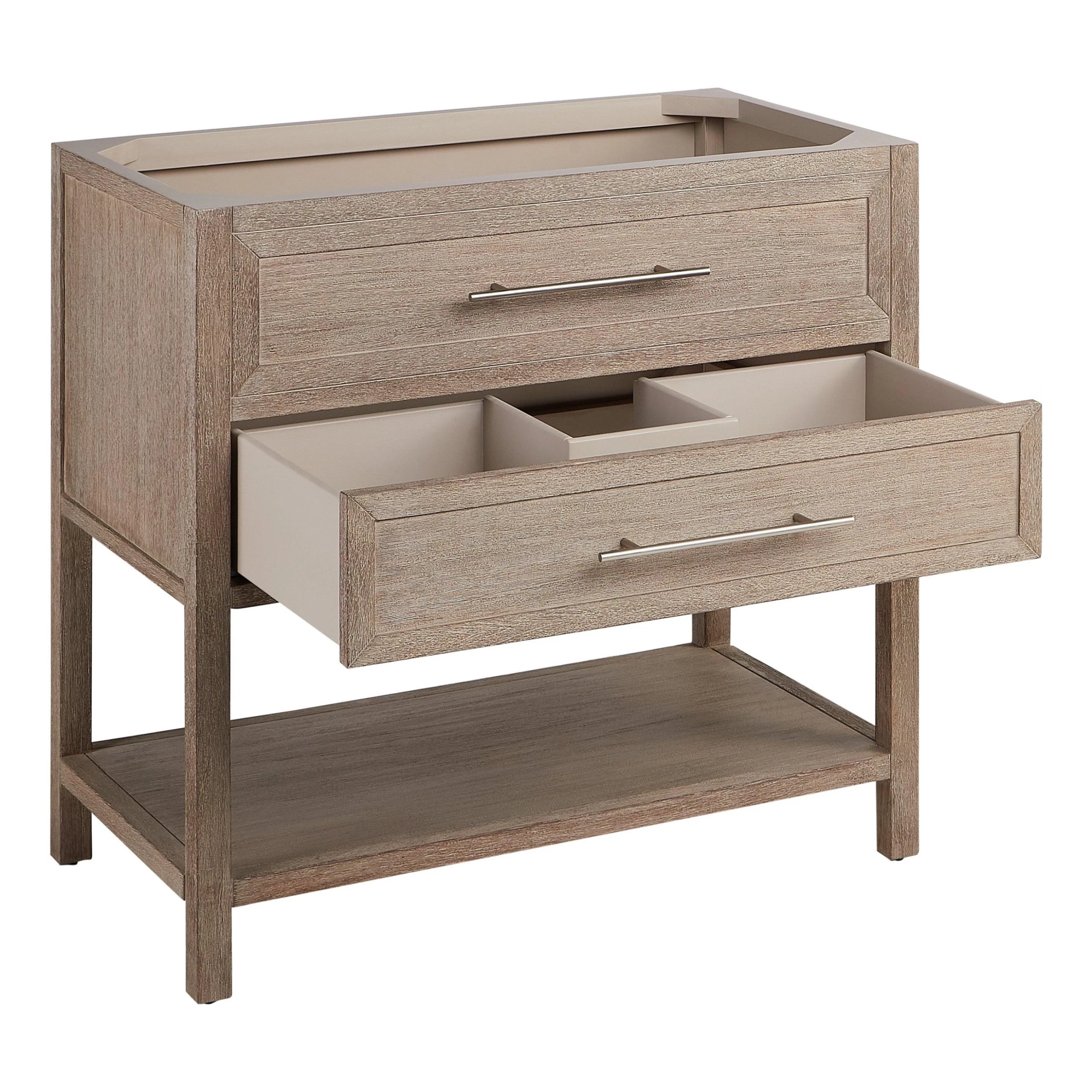 36" Robertson Console Vanity With Rectangular Undermount Sink - Brushed White 5 36" Robertson Console Vanity With Rectangular Undermount Sink - Brushed White - Image 5