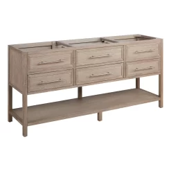72" Robertson Console Vanity With Rectangular Undermount Sinks - Brushed White 15 72" Robertson Console Vanity With Rectangular Undermount Sinks - Brushed White -Home-Bathroom 484775 robertson vanity brushed white 72 angle MV60 2 scaled