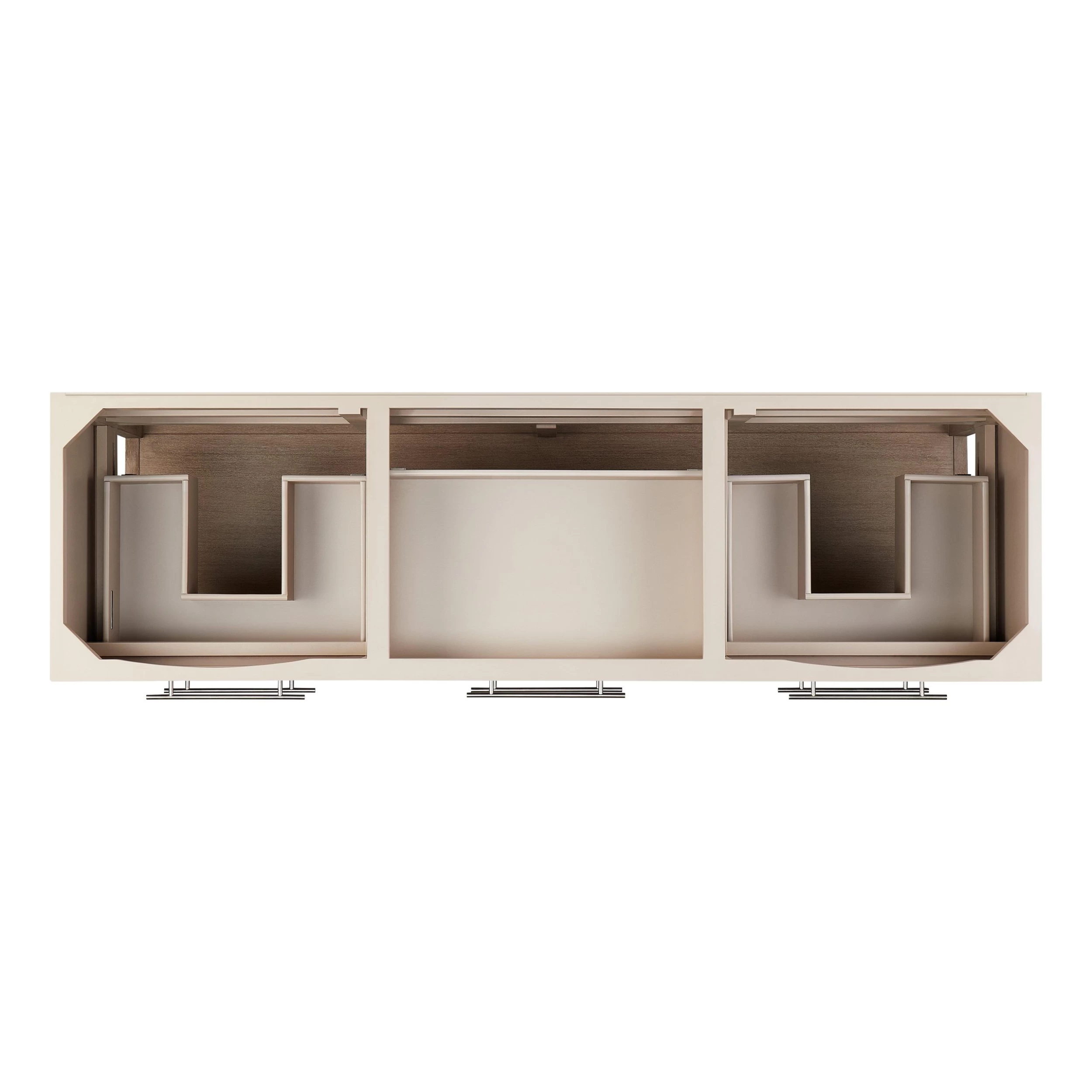 72" Robertson Console Vanity With Rectangular Undermount Sinks - Brushed White 6 72" Robertson Console Vanity With Rectangular Undermount Sinks - Brushed White - Image 6