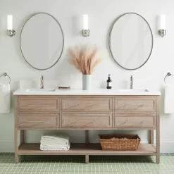 72" Robertson Console Vanity With Rectangular Undermount Sinks - Brushed White 14 72" Robertson Console Vanity With Rectangular Undermount Sinks - Brushed White -Home-Bathroom 484928 robertson vanity brushed white 72 AW RUMB single Beauty10 scaled