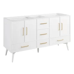 60" Novak Vanity With Rectangular Undermount Sinks - Bright White -Home-Bathroom 484993 novak vanity bright white 60 angle MV60 1 scaled