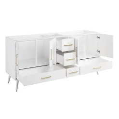 72" Novak Vanity With Rectangular Undermount Sinks - Bright White -Home-Bathroom 484994 novak vanity bright white 72 open MV70 scaled