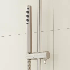 Drea Pressure Balance Shower System With Slide Bar And Hand Shower -Home-Bathroom 485237 drea PB system BN hand shower MV70