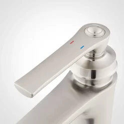 Cooper Single-Hole Bathroom Faucet -Home-Bathroom 494988 single hole bathroom faucet brushed nickel handle detail