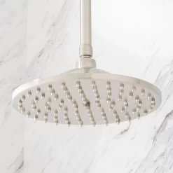 Cooper Pressure Balance Shower System With Rainfall Shower, 3 Body Sprays And Hand Shower -Home-Bathroom 498287 10 shower head brushed nickel detail