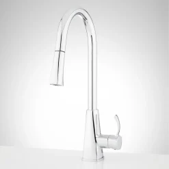Rhine Single-Hole Pull-Down Kitchen Faucet - Chrome