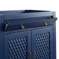 30" Thorton Mahogany Vanity - Navy Blue - Vanity Cabinet Only -Home-Bathroom 507346 30 mahogany vanity cabinet navy blue Detail