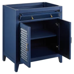 30" Thorton Mahogany Vanity - Navy Blue - Vanity Cabinet Only -Home-Bathroom 507346 30 mahogany vanity cabinet navy blue Open