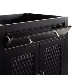 30" Thorton Mahogany Vanity - Black - Vanity Cabinet Only -Home-Bathroom 508421 30 mahogany vanity cabinet black drawer detail