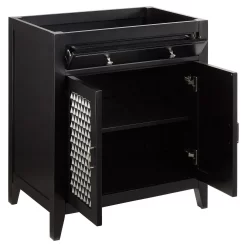30" Thorton Mahogany Vanity - Black - Vanity Cabinet Only -Home-Bathroom 508421 30 mahogany vanity cabinet black open
